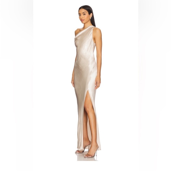 New | Bec and Bridge SOL ASYM DRESS Sand US 6 - Picture 1 of 9